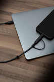 2-in-1 USB-C to USB-C & Lightning Charging/Sync Cable (1M)